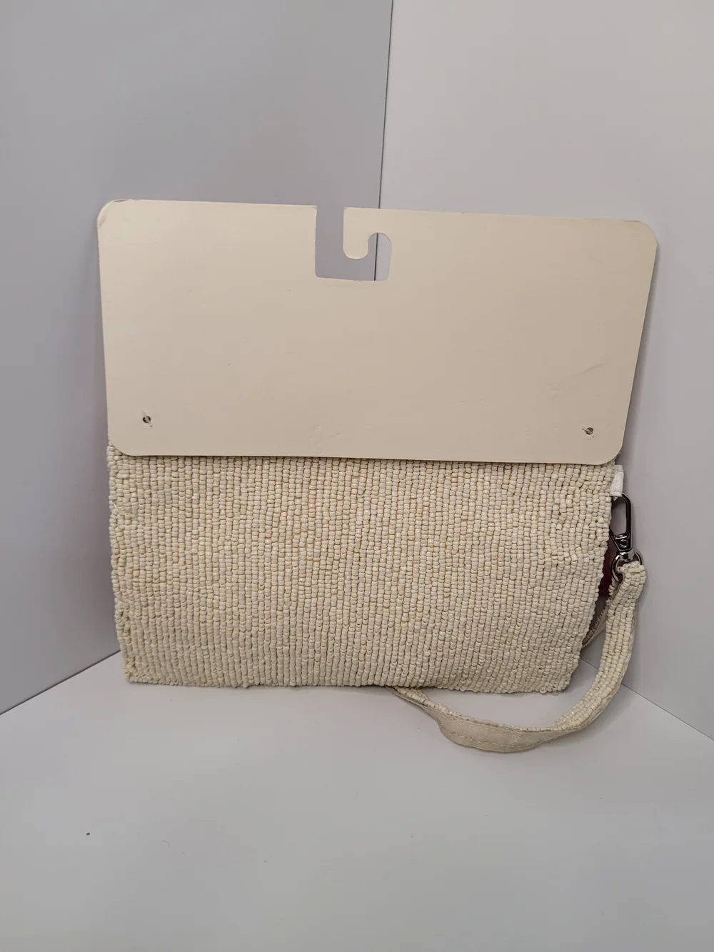 👉✨️ Sol and Mer Floral Beaded Wristlet Pouch - Pink & Cream